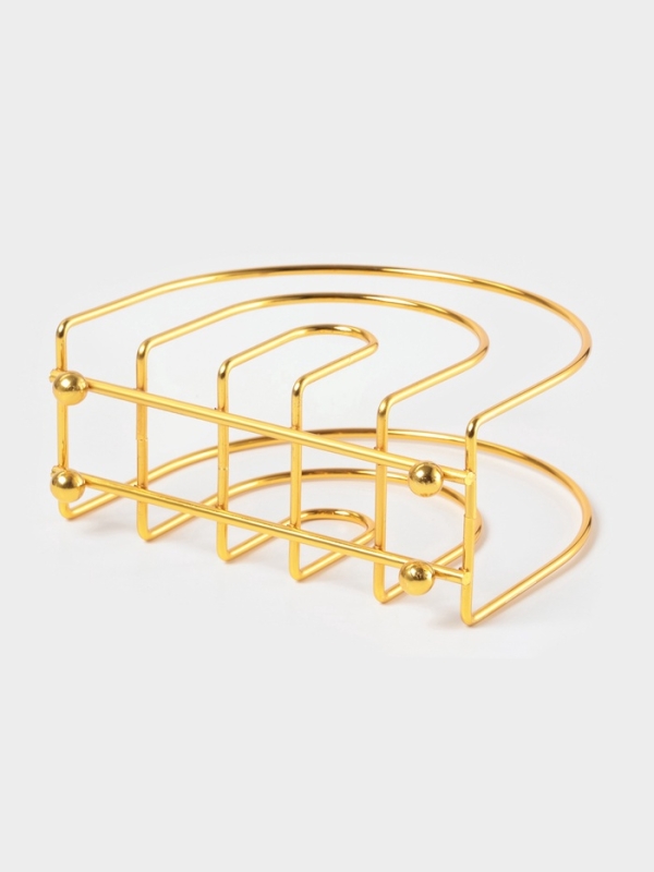 Салфетница Доляна «Лайн», золото Салфетница Доляна «Лайн», золото