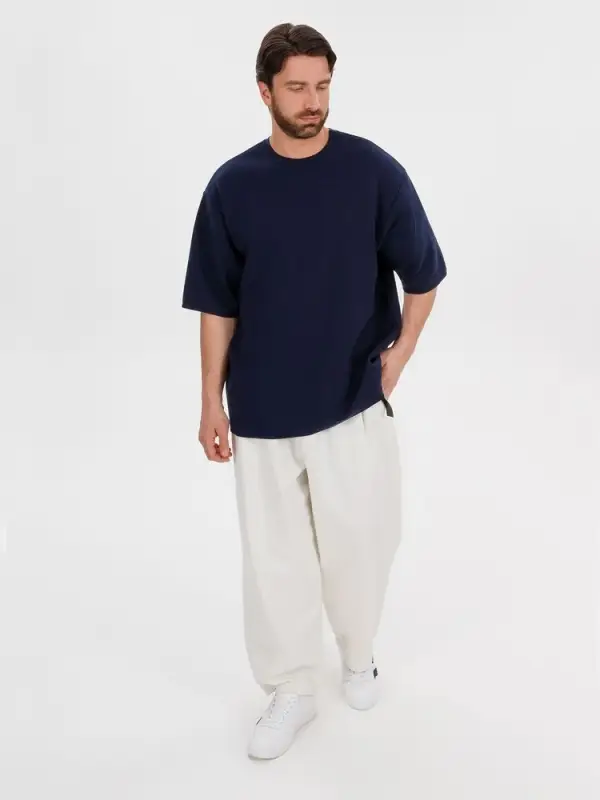 Джемпер с коротким рукавом Siluetti Volumica, темно-синий, размер XS/S Джемпер с коротким рукавом Siluetti Volumica, темно-синий, размер XS/S