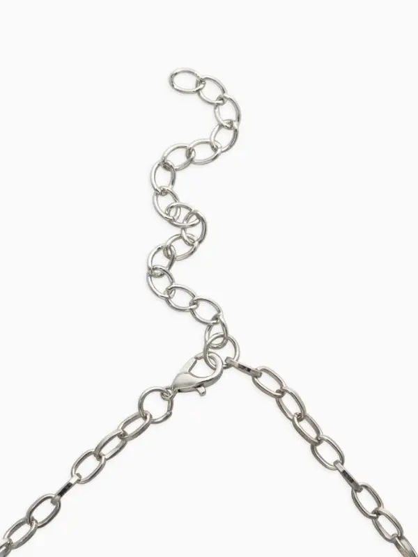 Колье на цепочке &laquo;Ракушка&raquo;, L=40 см, белое в серебре