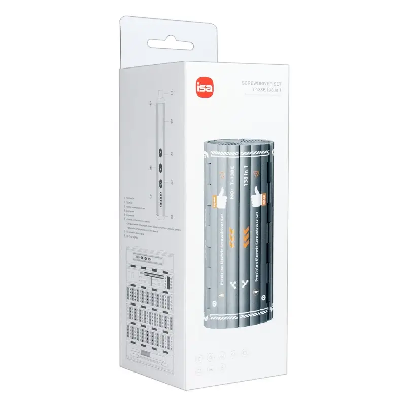 Электрическая отвертка с набором бит 138 в 1 T-138E ISA