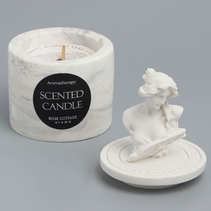 Свеча в бетоне ароматическая  Свеча в бетоне ароматическая "Персик", соевый воск