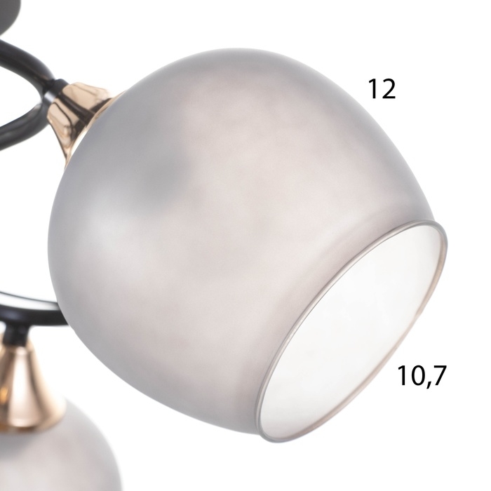 Люстра Люстра "Акапулько" 3х60Вт Е27 Коричневый, золото 52х52х24см