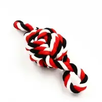 Игрушка для больших собак, канатная "Мяч с ручками", до 130 г, мяч 22 см