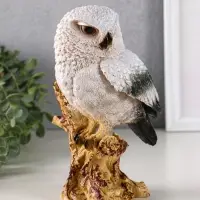 Фигура "Сова на коряге" с глиттером, 22х14 см, Фигура "Сова на коряге" с глиттером, 22х14 см,