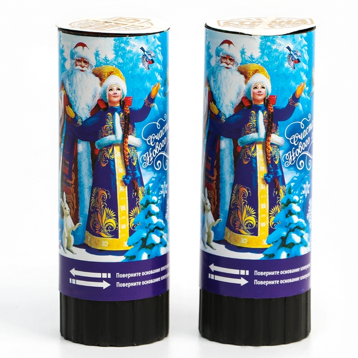 Новогодний набор хлопушек «Счастливого Нового года!», 2 шт., 11 см Новогодний набор хлопушек «Счастливого Нового года!», 2 шт., 11 см