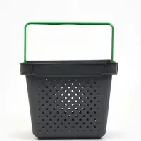 Корзина покупательская пластиковая 10 л, серая
