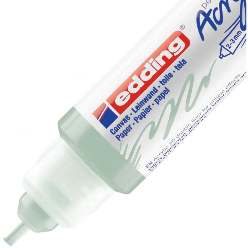 Маркер акриловый двусторонний 3D Edding 5400/928. 2-3, 5-10 мм. Цвет Мята