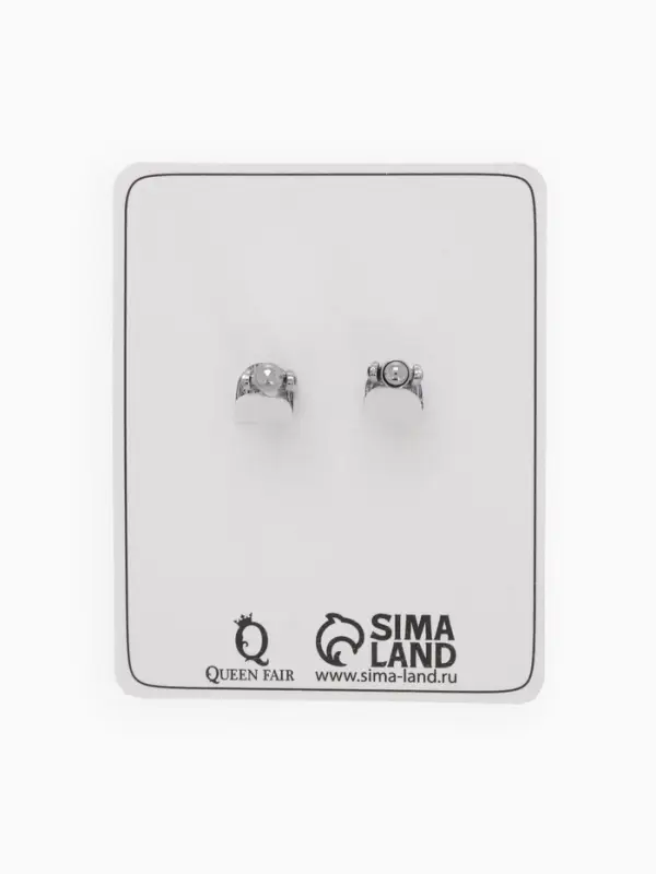 Запонки стальные &laquo;Квадраты&raquo;, рельефные, цвет серебро