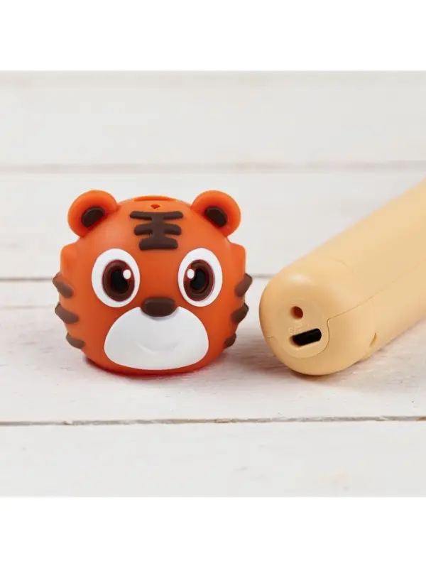 3D ручка Тигрёнок, работа с пластиком PLA, USB кабель питания, оранжевая