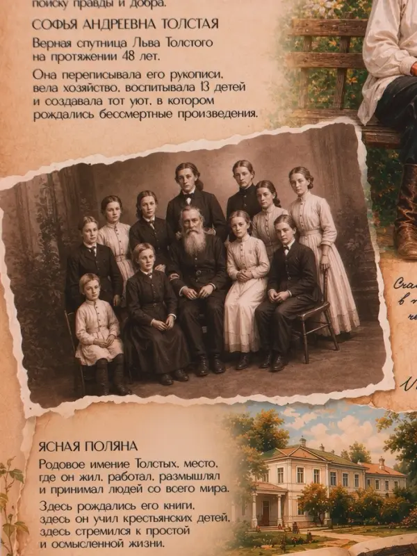 Пакет подарочный &laquo;Толстой&raquo;, 23&times;27&times;11.5 см