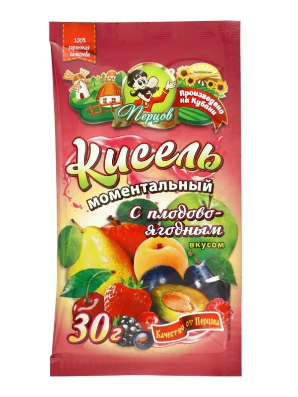 Кисель моментальный, с плодово-ягодным вкусом, б/п, 30 г