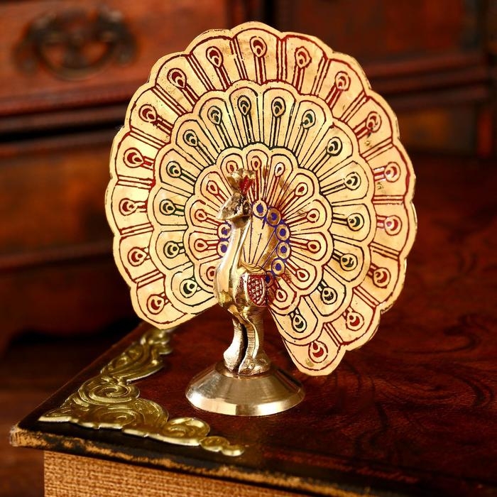 Сувенир Сувенир "Павлин" латунь 9,5х4,5х9,5 см