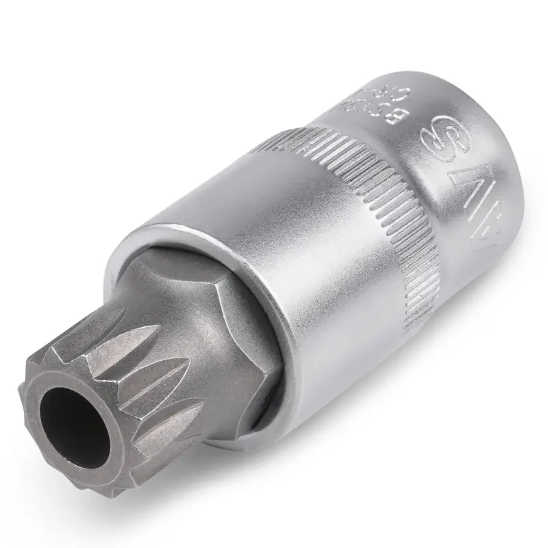 Головка со вставкой 1/2" SPLINE (M16, L=55 мм) с отверстием AVS BS12M16H
