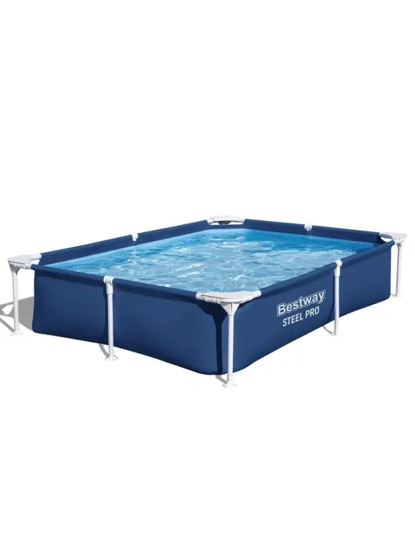 Бассейн каркасный Bestway Steel Pro 56401, 221&times;150&times;43 см, прямоугольный