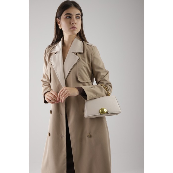 Сумка-мессенджер на клапане, цвет белый