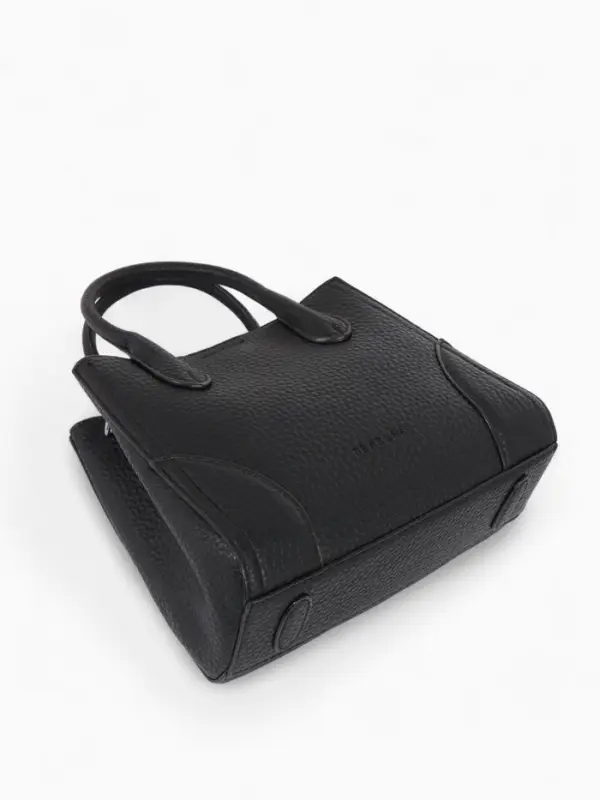 Сумка женская тоут TEXTURA на молнии, 25&times;7&times;21 см, однотонная, чёрная