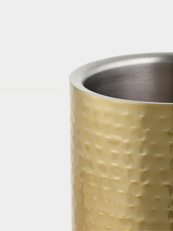 Ведро для льда с крышкой &laquo;Золото&raquo;, 14.5&times;14.5&times;18 см, нержавеющая сталь