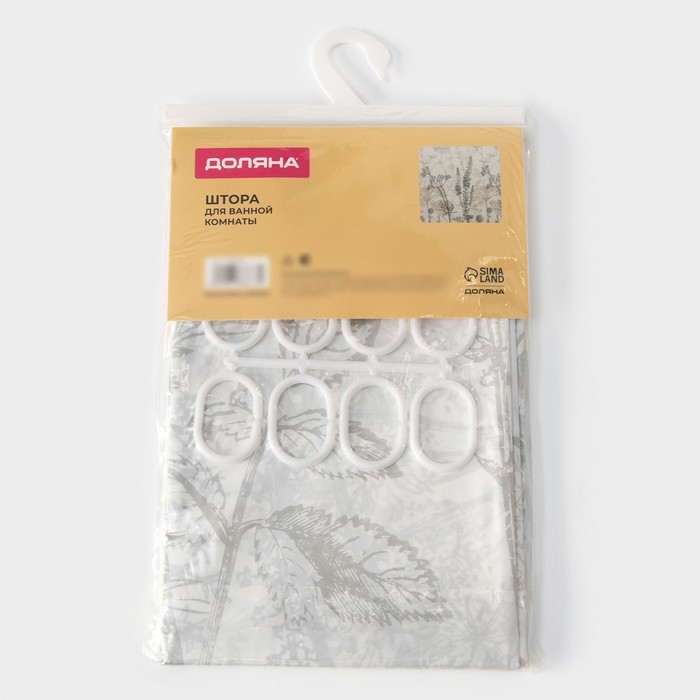 Штора для ванной Доляна «Силуэт», 180×180 см, EVA, с люверсами Штора для ванной Доляна «Силуэт», 180×180 см, EVA, с люверсами