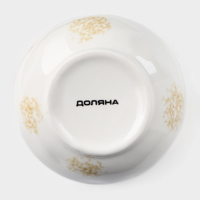 Сахарница фарфоровая Доляна Organic Gold, 420 мл, цвет белый Сахарница фарфоровая Доляна Organic Gold, 420 мл, цвет белый