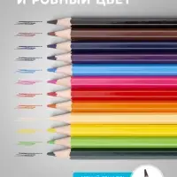 Карандаши 12 цветов, заточенные, шестигранные, с точилкой, дерево