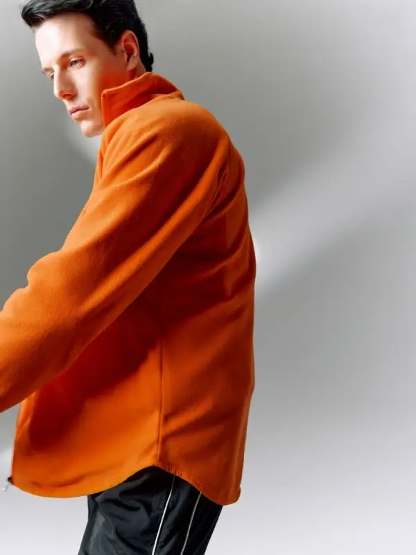 Куртка флисовая унисекс Fliska, оранжевая, размер M/L Куртка флисовая унисекс Fliska, оранжевая, размер M/L