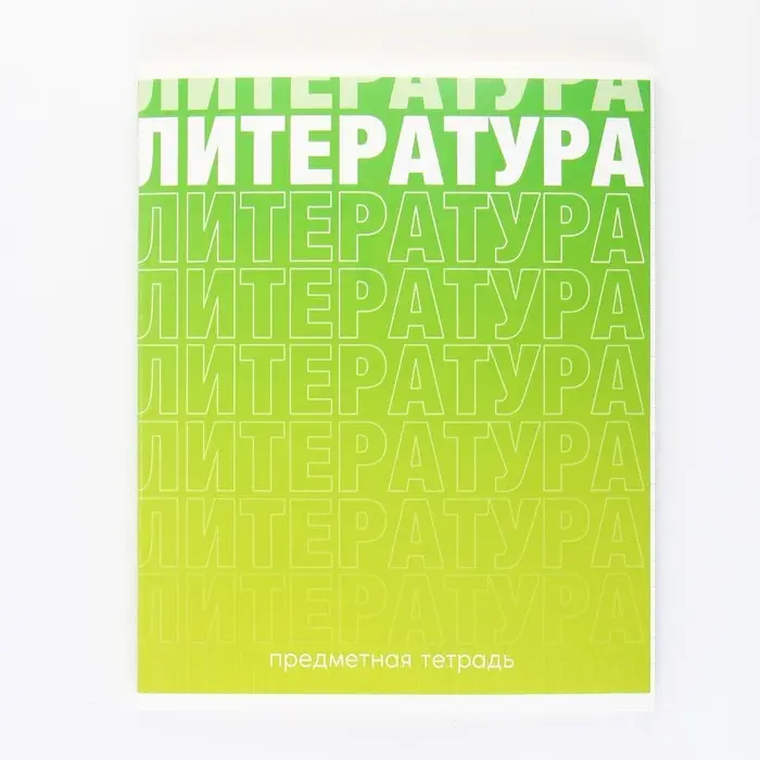 Тетрадь в линейку, предметная, 48 л.,на скрепке, А5 &laquo;ГРАДИЕНТ. Литература&raquo;