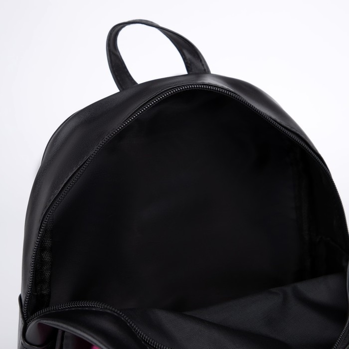 Рюкзак детский для девочки из искусственной кожи «Котик», с карманом из плюша, 27х23х10 см