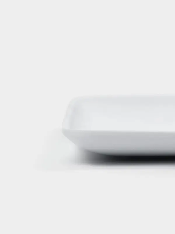 Блюдо для подачи &laquo;Белый Восток&raquo;, меламин, 36.2&times;17.8&times;2 см, прямоугольное, белое