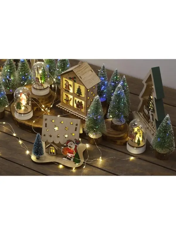 Светодиодная фигура под куполом &laquo;Дед Мороз&raquo; 6&times;9.5&times;6 см, дерево, батарейки LR1130&times;3 (нет в комплекте), свечение тёплое белое