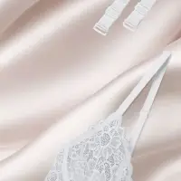 Лямки для бюстгальтера, текстильные, 1.5 см, 37 см, пара, белые