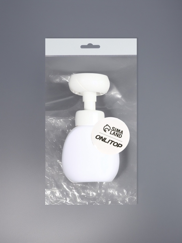 Бутылочка д/хранения с дозатором 300мл 17,2*8,5*6,5см  пластик бел накл OT Бутылочка д/хранения с дозатором 300мл 17,2*8,5*6,5см  пластик бел накл OT