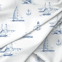 Постельное белье 2сп. Сатин премиум (нав.70х70-2шт.) Regatta blue,931147