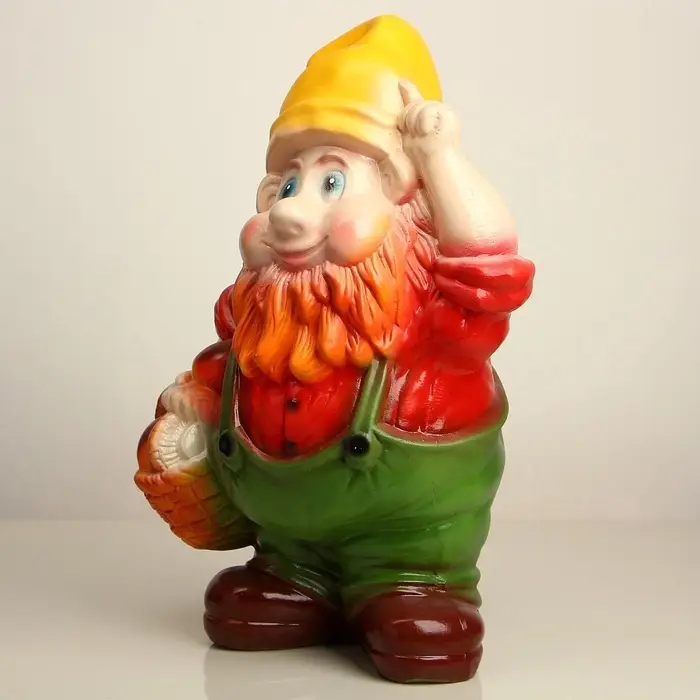 Садовая фигура из гипса &laquo;Гном с грибами&raquo;, 47&times;21&times;30 см