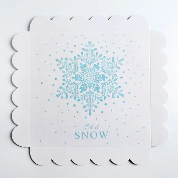 Коробка для кондитерских изделий с пластиковой крышкой «Let it snow», 21 х 21 х 3 см Коробка для кондитерских изделий с пластиковой крышкой «Let it snow», 21 х 21 х 3 см