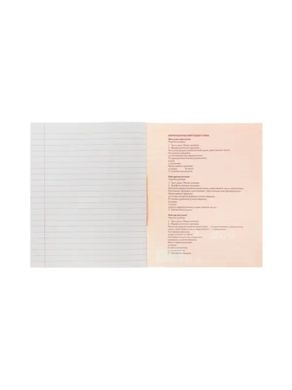 Предметная тетрадь по русскому языку Calligrata. MonoTone, 36 листов, в линейку, со справочным материалом, обложка из мелованной бумаги