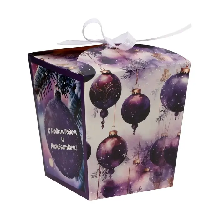 Бонбоньерка, новогодняя подарочная упаковка «С Новым Годом и Рождеством», 7.5×8×7.5 см Бонбоньерка, новогодняя подарочная упаковка «С Новым Годом и Рождеством», 7.5×8×7.5 см