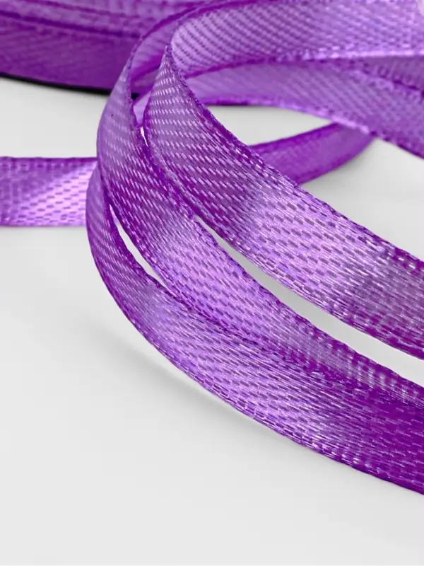 Лента атласная, 6 мм, 23±1 м, тёмно-фиолетовая Лента атласная, 6 мм, 23±1 м, тёмно-фиолетовая