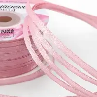 Лента атласная, 3 мм, 45&plusmn;1 м, жемчужно-розовая №135