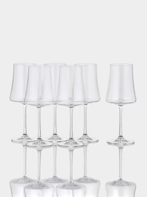 Набор бокалов для вина &laquo;Экстра&raquo;, 460 мл, 6 шт., хрустальное стекло, прозрачный