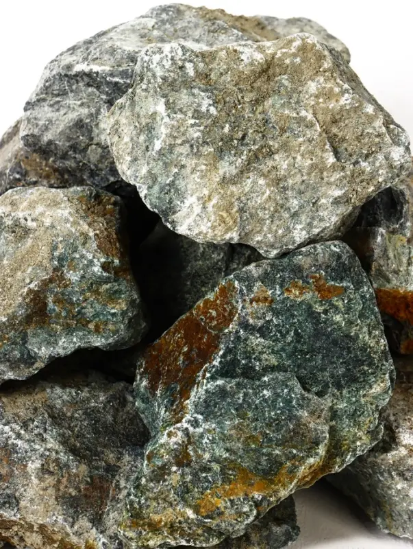 Серпентинит коробка 10 кг Колотый фракция 70 - 150 мм