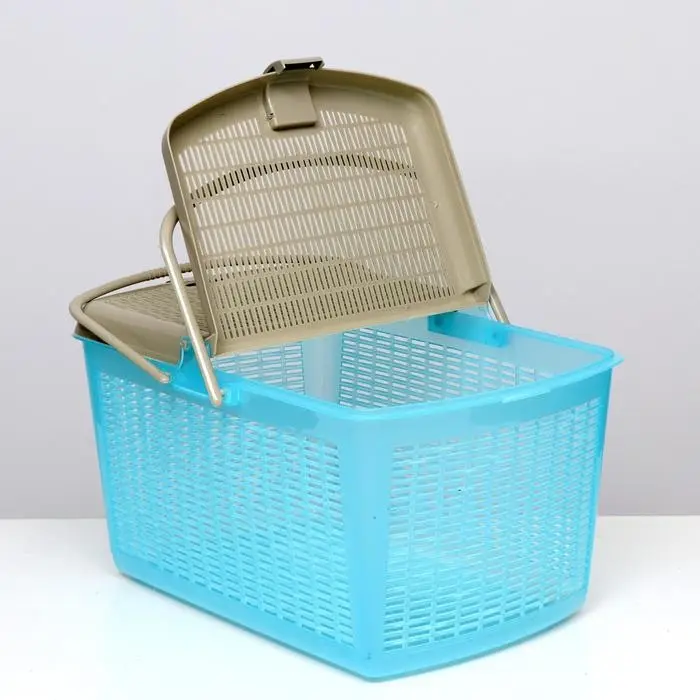 Корзина 47х36х27,5 см, бирюзовый Корзина 47х36х27,5 см, бирюзовый
