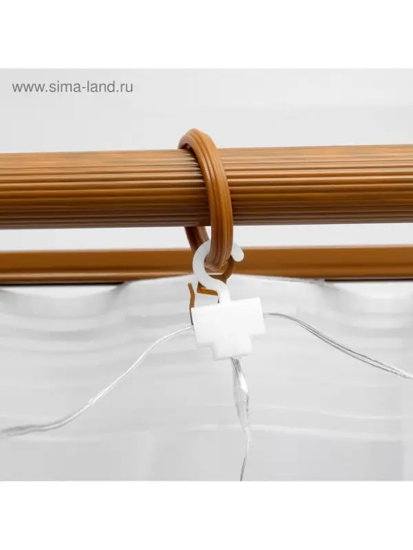 Гирлянда &laquo;Занавес&raquo; 2.8&times;3 м, роса на крючках, с пультом, IP20, серебристая нить, 300 LED, свечение тёплое белое, 8 режимов, USB