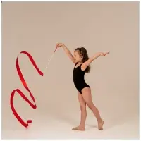 Лента для художественной гимнастики Grace Dance, 4 м, с палочкой, фуксия