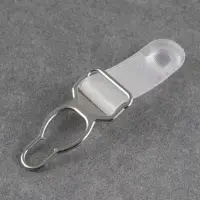 Застёжка для чулок, металлическая, 12 мм, 4 шт., прозрачная Застёжка для чулок, металлическая, 12 мм, 4 шт., прозрачная