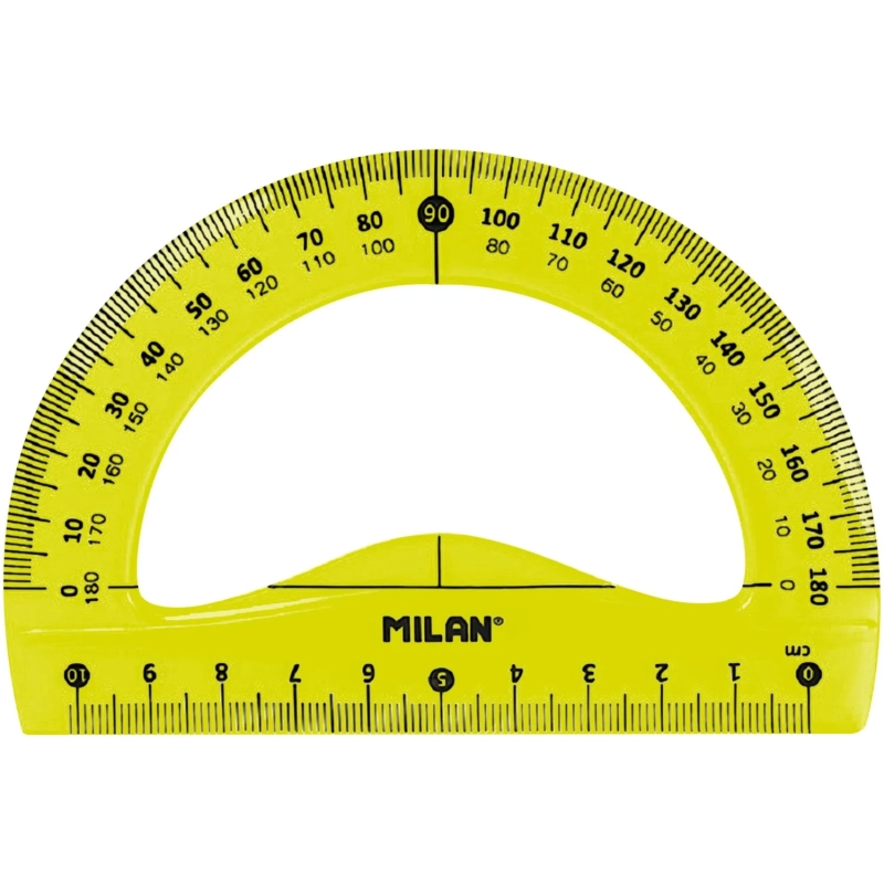 Набор Milan для черчения:линейка 30см, 2треуг(45град,30град),транспорт, жел