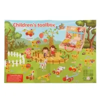 Набор инструментов детский "Собери животных", деревянный конструктор