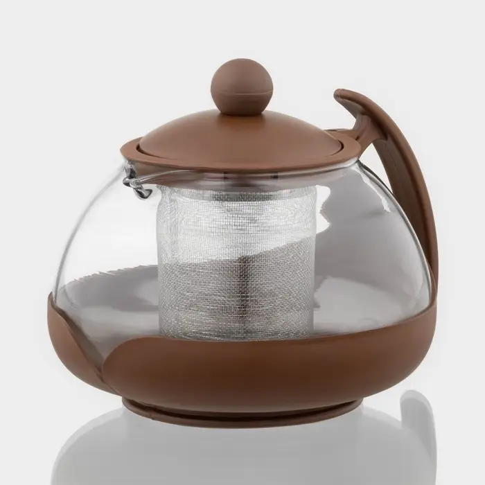 Заварочный чайник &laquo;Фантазия&raquo;, 750 мл, с металлическим ситом, стекло, МИКС