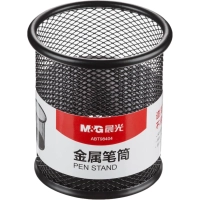 Подставка-стакан M&G, диаметр 84 мм, высота 100 мм, метал сетка, черный