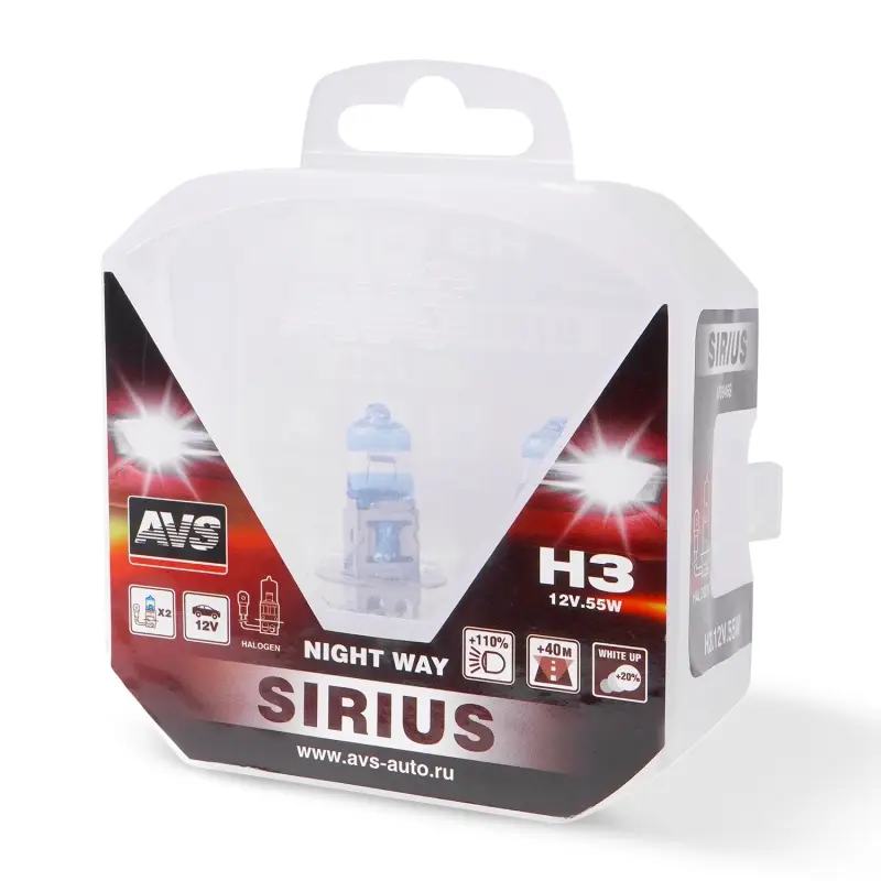 Галогенная лампа AVS SIRIUS/NIGHT WAY/ PB H3.12V.55W. 2шт.