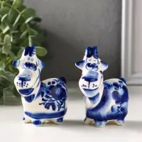 Фигурка фарфор &laquo;Маруся козочка&raquo;, 8.5 см, гжель, МИКС